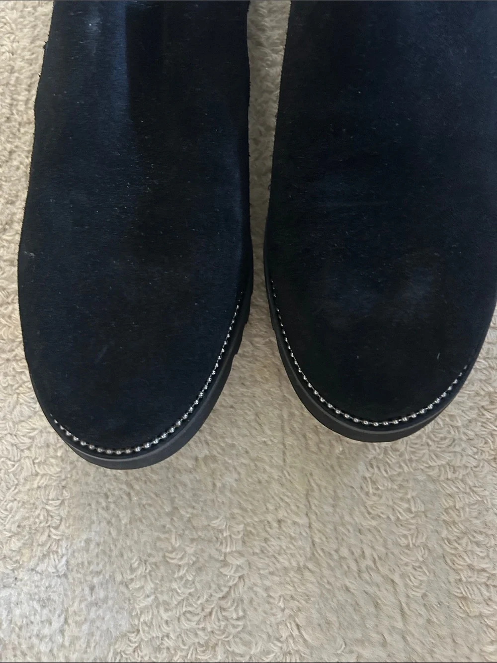 Blondo Black Suede Slip-On Loafers-waterproof